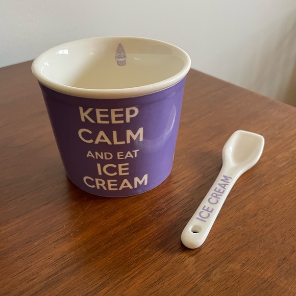 NWOT ice cream bowl & spoon set - Picture 3 of 3